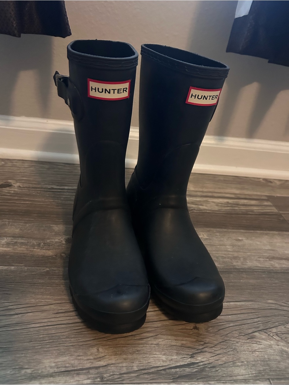 Hunter Black Short Wellington Boots